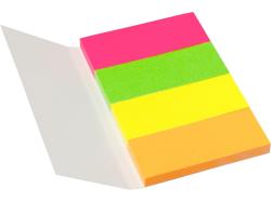 INFO Haftnotizen - Seiten Marker im Umschlag, 50x20 mm, 4x 50 Blatt, Neonfarben 