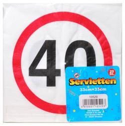 Servietten - 40. Geburtstag, 20 Stück 