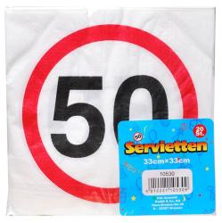 Servietten - 50. Geburtstag, 20 Stück 