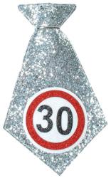 Mini-Krawatte - 30. Geburtstag, silber 