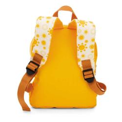 NICI Rucksack mit Plüschtier Waschbär 21 x 26 cm gelb