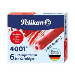 PELIKAN Tintenpatronen 4001 6 Stück brillant-rot