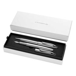 PELIKAN Füllhalter/Kugelschreiber-Set Jazz Noble Elegance silber