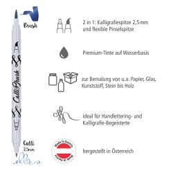 ONLINE Einzelstift Calli.Brush Pen metallic blau