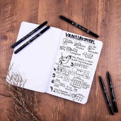 ONLINE Black Handlettering-Set 5 Kalligraphiestifte schwarz