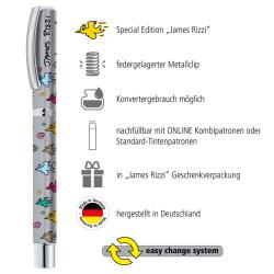 ONLINE Füllhalter Vision Rizzi - Birds mit Lederetui/Geschenkbox bunt