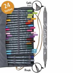 ONLINE Calli.Brush Pens inkl. Roll Pouch, 24-teilig 