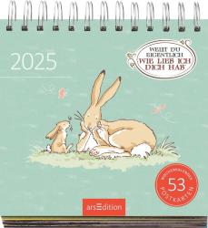 Postkartenkalender Weißt du eigentlich, wie lieb ich dich hab? 2025