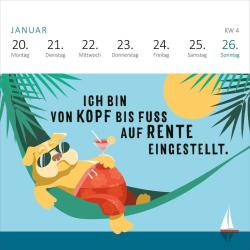 Mini-Wochenkalender Tschüss Arbeit, hallo Ruhestand! 2025