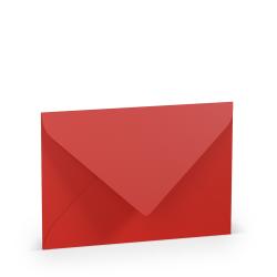 Rosa und rote Klappkarte mit dem Logo von Rössler. Die Karte ist schlicht und hat eine glatte Oberfläche.