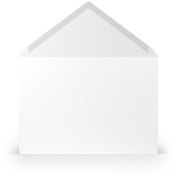 Weißer Briefumschlag mit dem Logo von Rössler. Format C5, geeignet für Drucker.