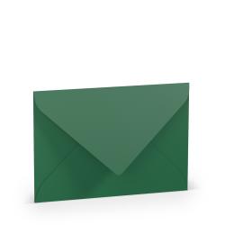 Grüne Klappkarte mit grauem Umschlag. Auf der Vorderseite das Logo von Rössler.