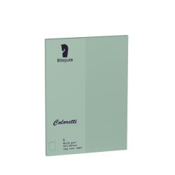 Grünes Papierheft mit dem Logo von Rössler. Format B6, 225 g/m², geeignet für Drucker.