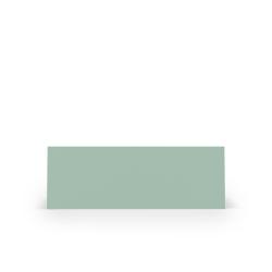 Grüne Tischkarte mit dem Logo von Rössler. Angaben zu Größe und Gewicht sind aufgedruckt.
