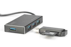 DIGITUS USB 3.0 Hub 4-Port schwarz