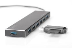 DIGITUS USB 3.0 Hub 7-Port schwarz