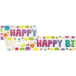 HEKU Party-Absperrband Birthday Dots 15 m x 7,5 cm bunt