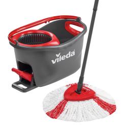 Verpackung eines Wischsystems von Vileda. Enthält Eimer, Wischmopp und Stiel.