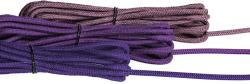Zwei Paracord-Schnüre in lila und grau. Verpackt in einer transparenten Box.