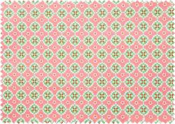 Stoff mit floralem Muster in Rosa, Grün und Weiß. Mit einem Etikett von BeaLena, das einen Bindeverschluss hat.
