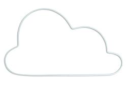 Ausstechform in Form einer Wolke. Die Form ist weiß und hat eine einfache, geschwungene Kontur.