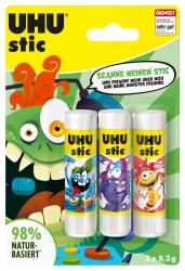 UHU Stic Klebestift Monster 3 x 8,2 g farblich sortiert