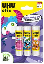 UHU Stic Klebestift Monster 3 x 8,2 g farblich sortiert