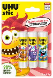 UHU Stic Klebestift Monster 3 x 8,2 g farblich sortiert