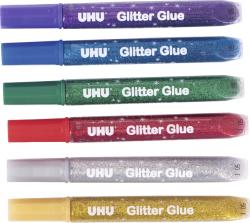 UHU Glitter Glue Original 6 x 10 ml