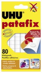 Verpackung mit 80 Klebepads. Gelbe Farbe mit rotem Schriftzug 'patafix'.