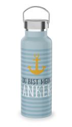 Thermoflasche Du bist mein Anker 500 ml blau