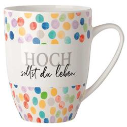 Tasse Hoch sollst du leben Happy Birthday 250 ml bunt