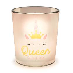 LAVIDA Teelichtglas Queen of the day 6,5 cm bunt