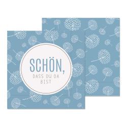 Servietten Relax Schön, dass du da bist 33 x 33 cm 20 Stück blau