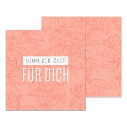 Servietten Relax Nimm dir Zeit für dich 33 x 33 cm 20 Stück hellrosa