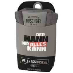 Wellnessdusche-Set Der Mann der alles kann Handtuch und Duschgel 200 ml