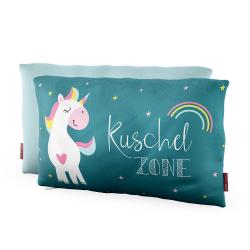 LAVIDA Kissen Einhorn Kuschelzone 25 x 40 cm bunt