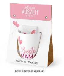 Geschenk-Set Beste Mama Becher, Tee & Schokolade