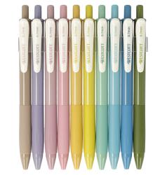 Set mit 10 Stiften in Vintage-Farben. Stifte mit 0,7 mm Spitze. Verpackung in pastellfarbenem Design.