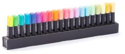 Set mit 20 Textmarkern in verschiedenen Farben. Verpackung mit buntem Design.