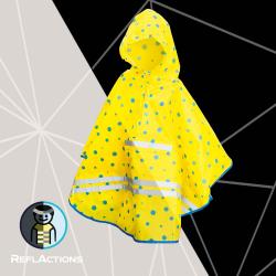ROTH Regenponcho für Kinder Roar gelb