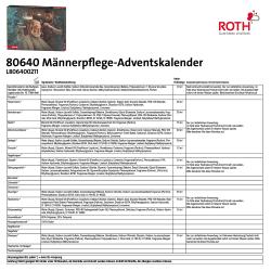 ROTH Adventkalender Männerpflege 24 Kosmetikprodukte mehrfarbig