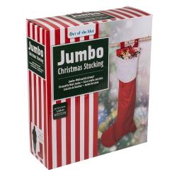 Jumbo-Weihnachtsstrumpf ca. 1,54 m im Geschenkkarton rot/weiß			