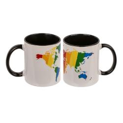 Tasse Colorful World aus Steingut 1 Stück bunt