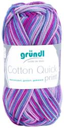 GRÜNDL Strickgarn Cotton Quick print, aubergine multicolor