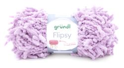 Lila Wolle mit flauschiger Textur. Verpackt mit einem Etikett. Geeignet für einfaches Stricken.