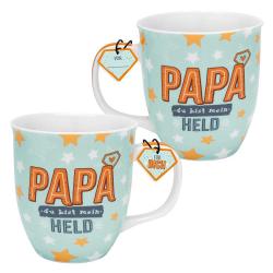 Tasse Papa du bist mein Held bunt