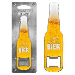 Flaschenöffner mit Magnet Anti Stress Bier