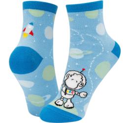 Zaubersocken für Kinder Schaf Größe 30-35 blau