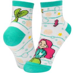 Zaubersocken für Kinder Meerjungfrau Größe 30-35 weiß/grün